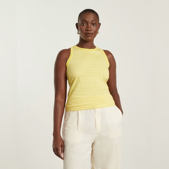 NWT Everlane Striped Tank in Essential Cotton - Picture 3 of 11